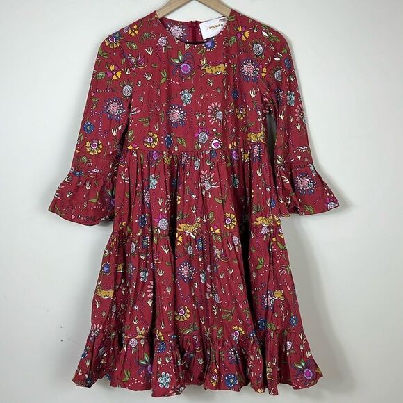 La Double J Bambi Dress in Babe Bordeaux Size Small - Picture 2 of 13